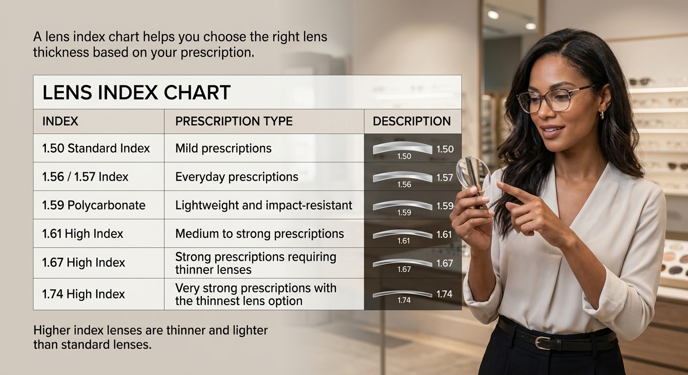 Lens Index Chart